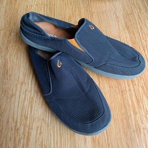 Olukai Nohea Mesh Gray Slip on Sneaker Flats Shoes